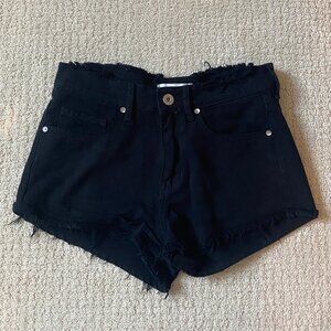 Bullhead Denim Co High Rise Black Shorts